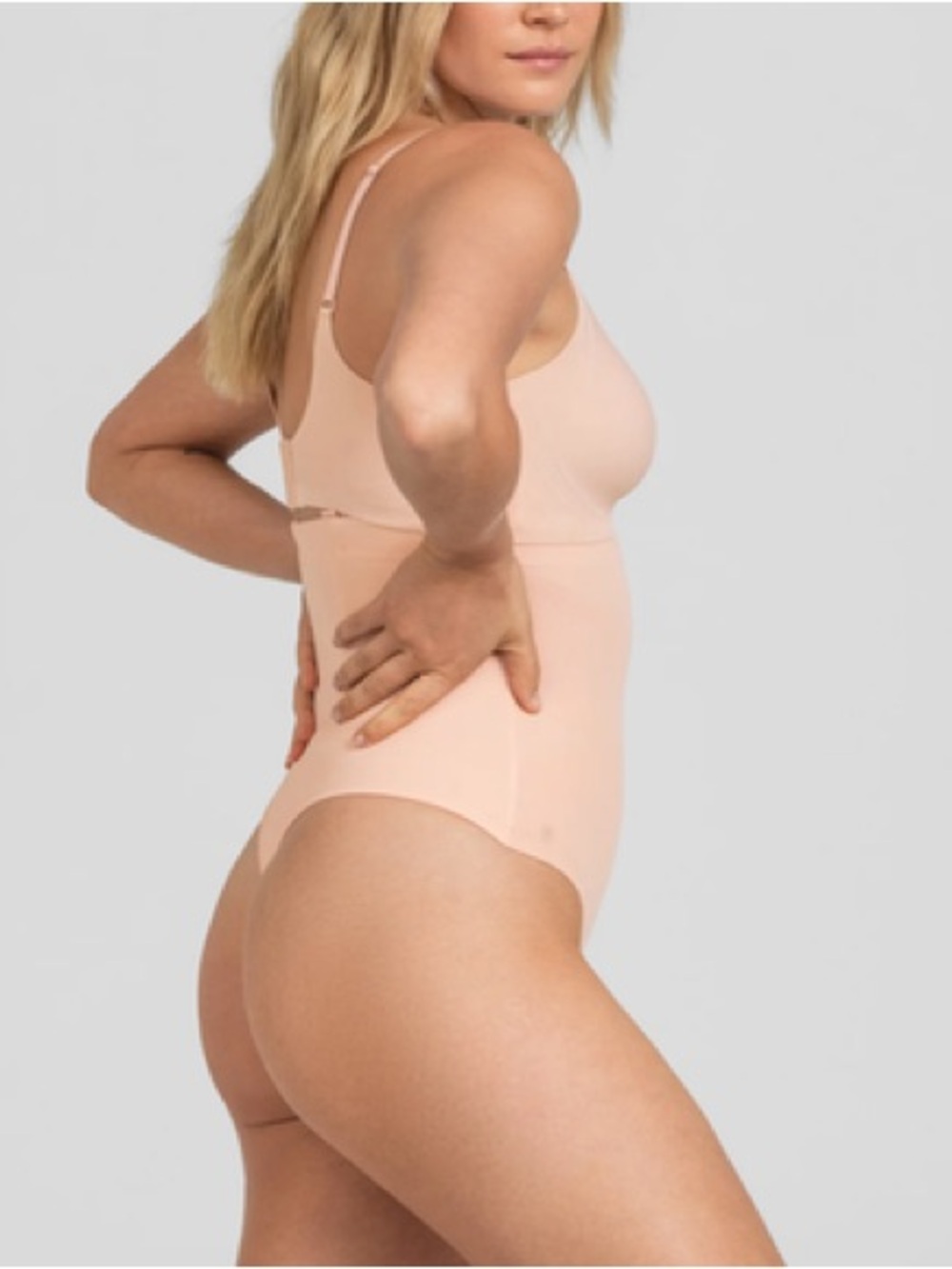 Brand New! Honey Love SuperPower Thong Rose Tan Size XL